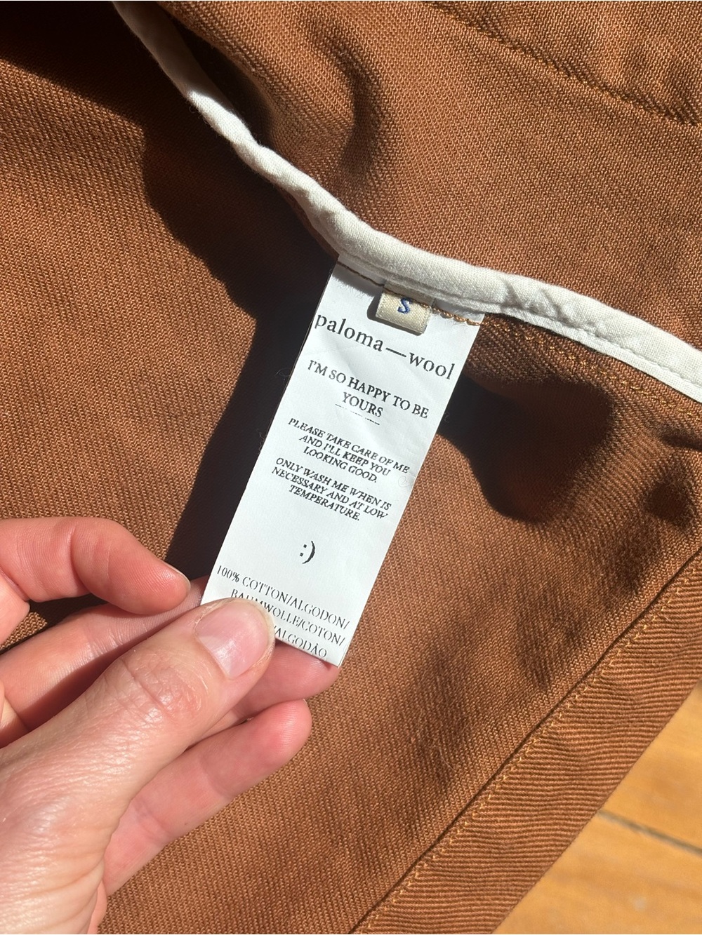 Paloma Wool Two-Tone Cotton Jacket in Cream and Brown - Picture 7 of 7